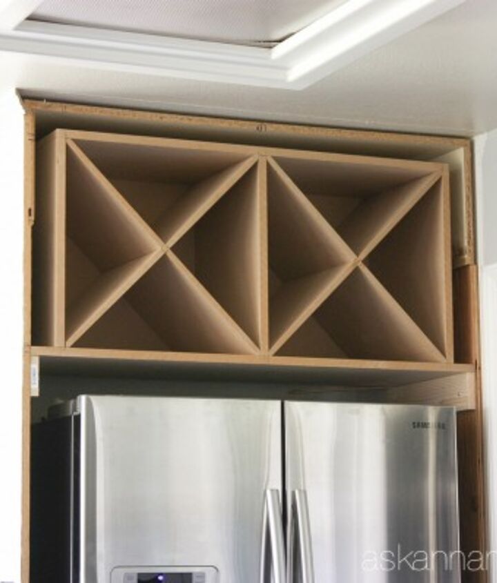 cabinets the makings of decorative wine rack black and white kitchen makeover reveal hometalk wine rack cabinet above fridge e31 above
